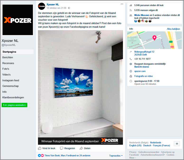 Facebook Xpozer NL — september 2017